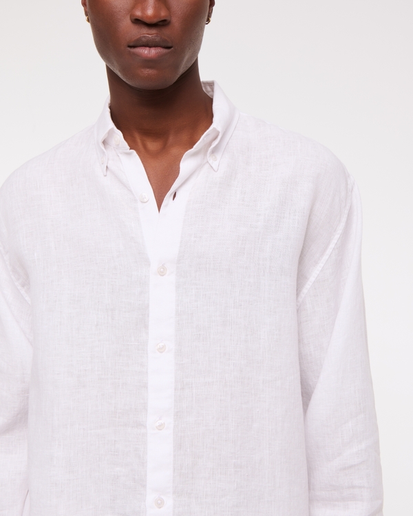 100% Linen Button-Up Shirt