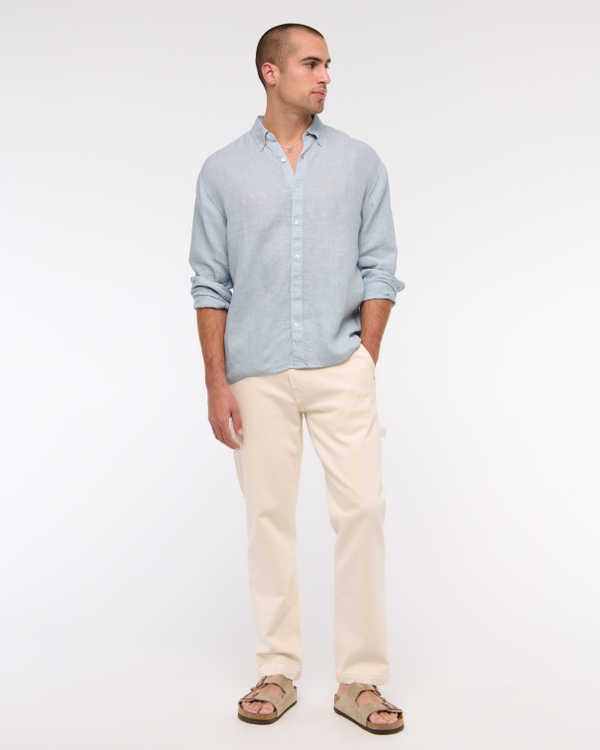 100% Linen Button-Up Shirt