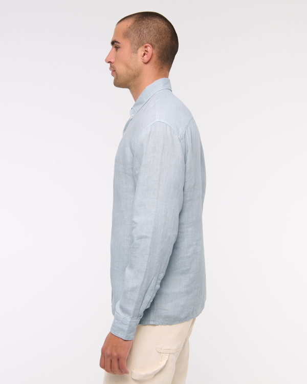 100% Linen Button-Up Shirt