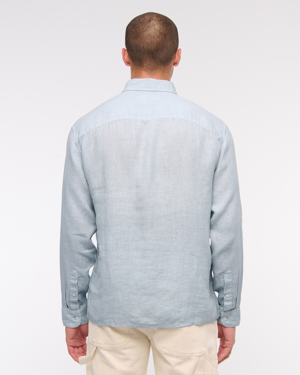 100% Linen Button-Up Shirt