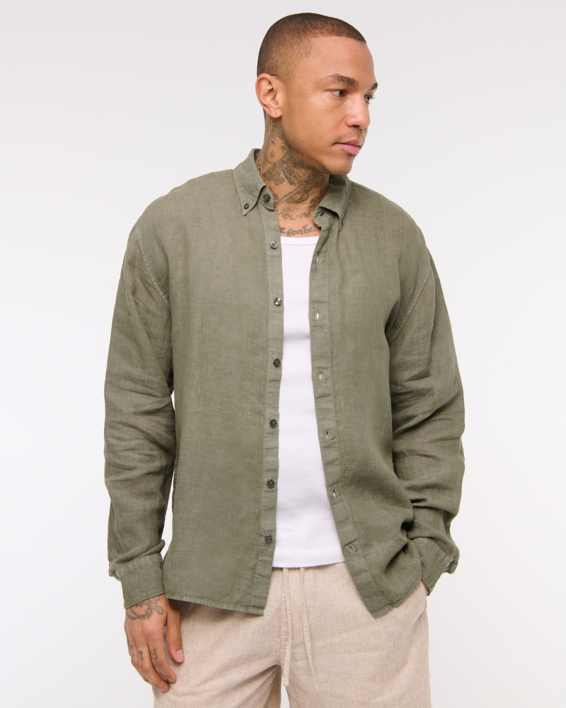 Linen Button-Up Shirt