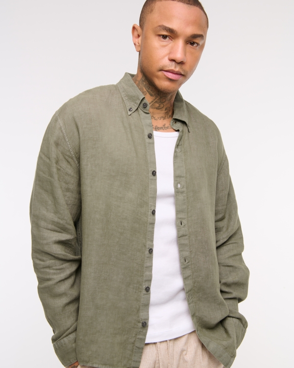 Linen Button-Up Shirt