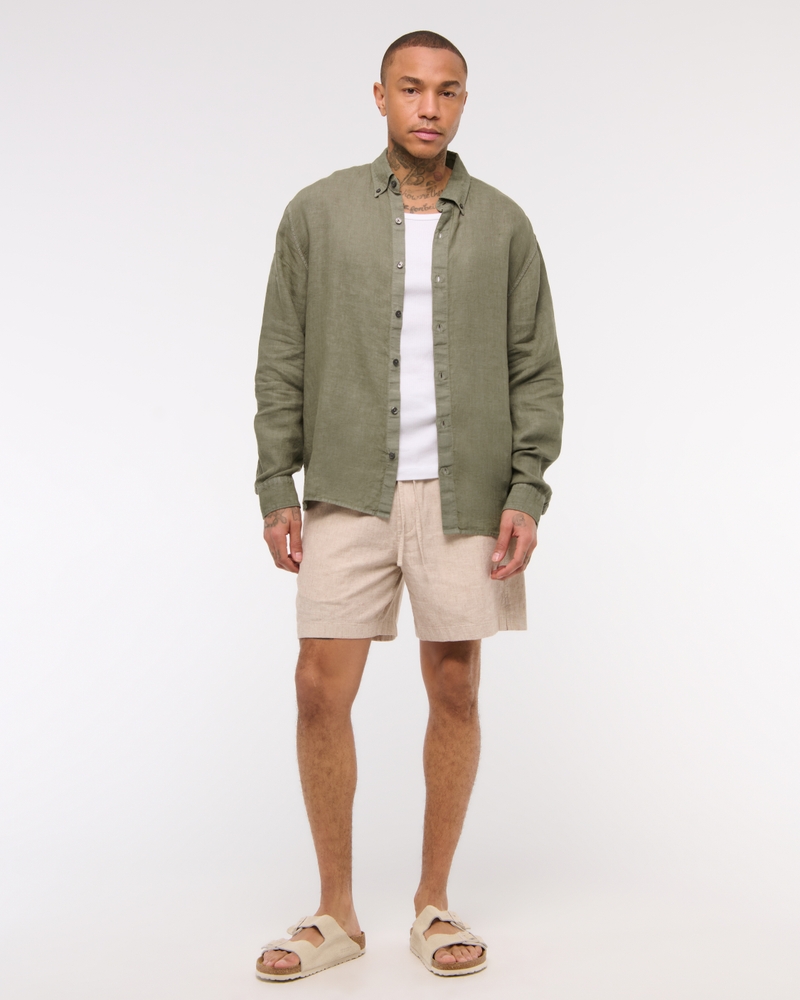 Linen Button-Up Shirt