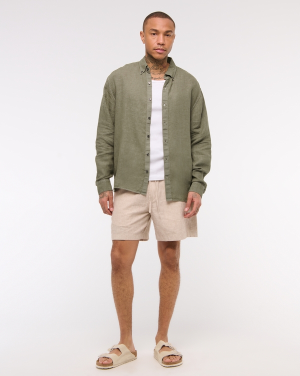 Linen Button-Up Shirt