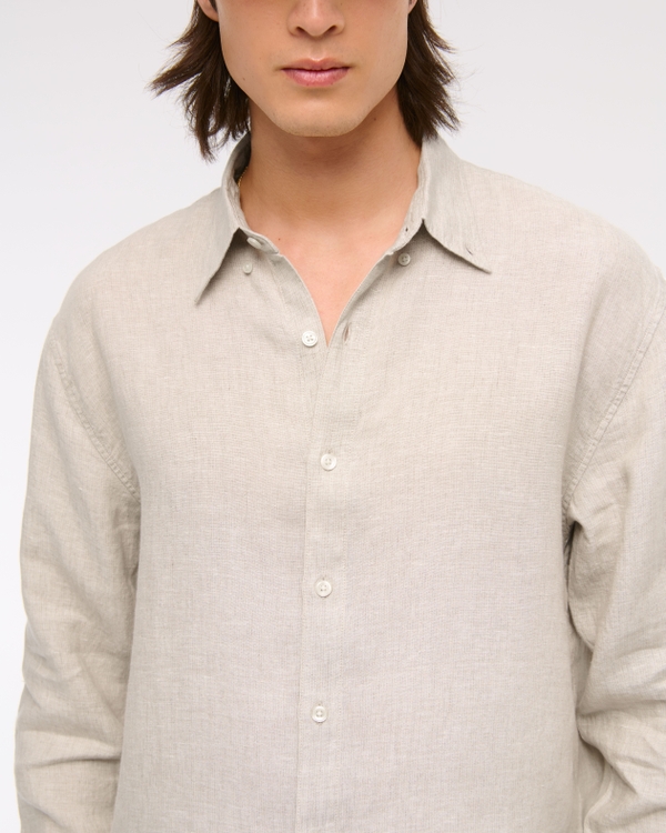 100% Linen Button-Up Shirt
