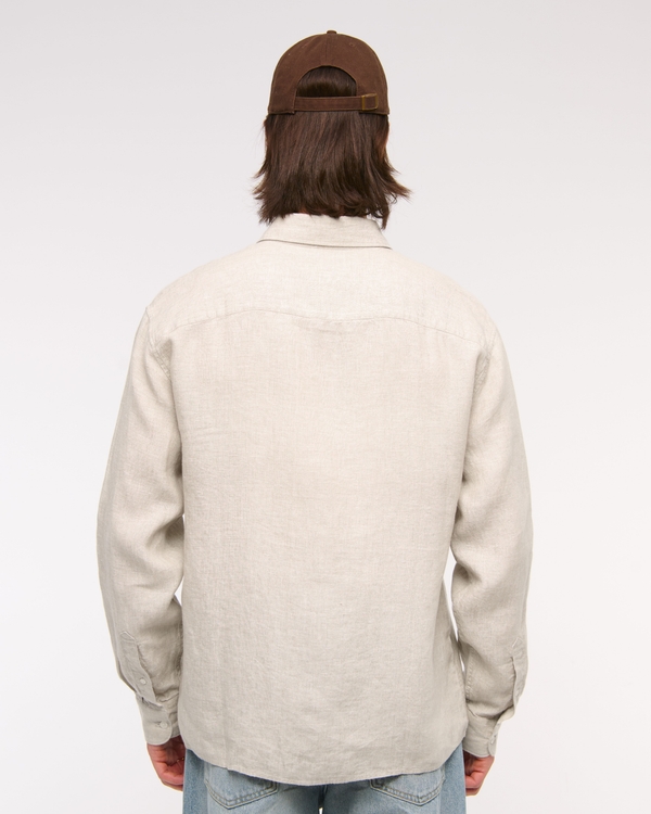 100% Linen Button-Up Shirt