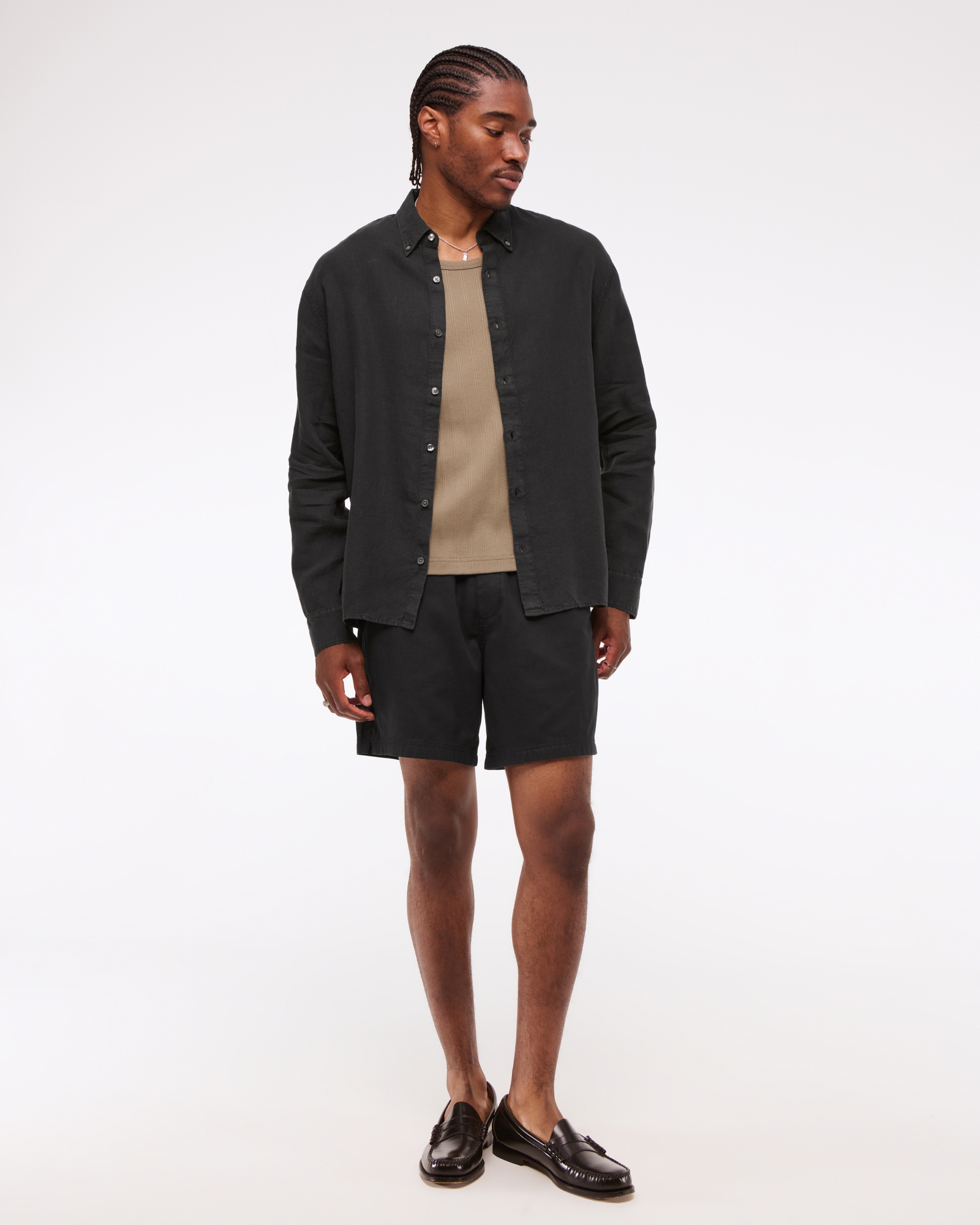 Linen Button-Up Shirt