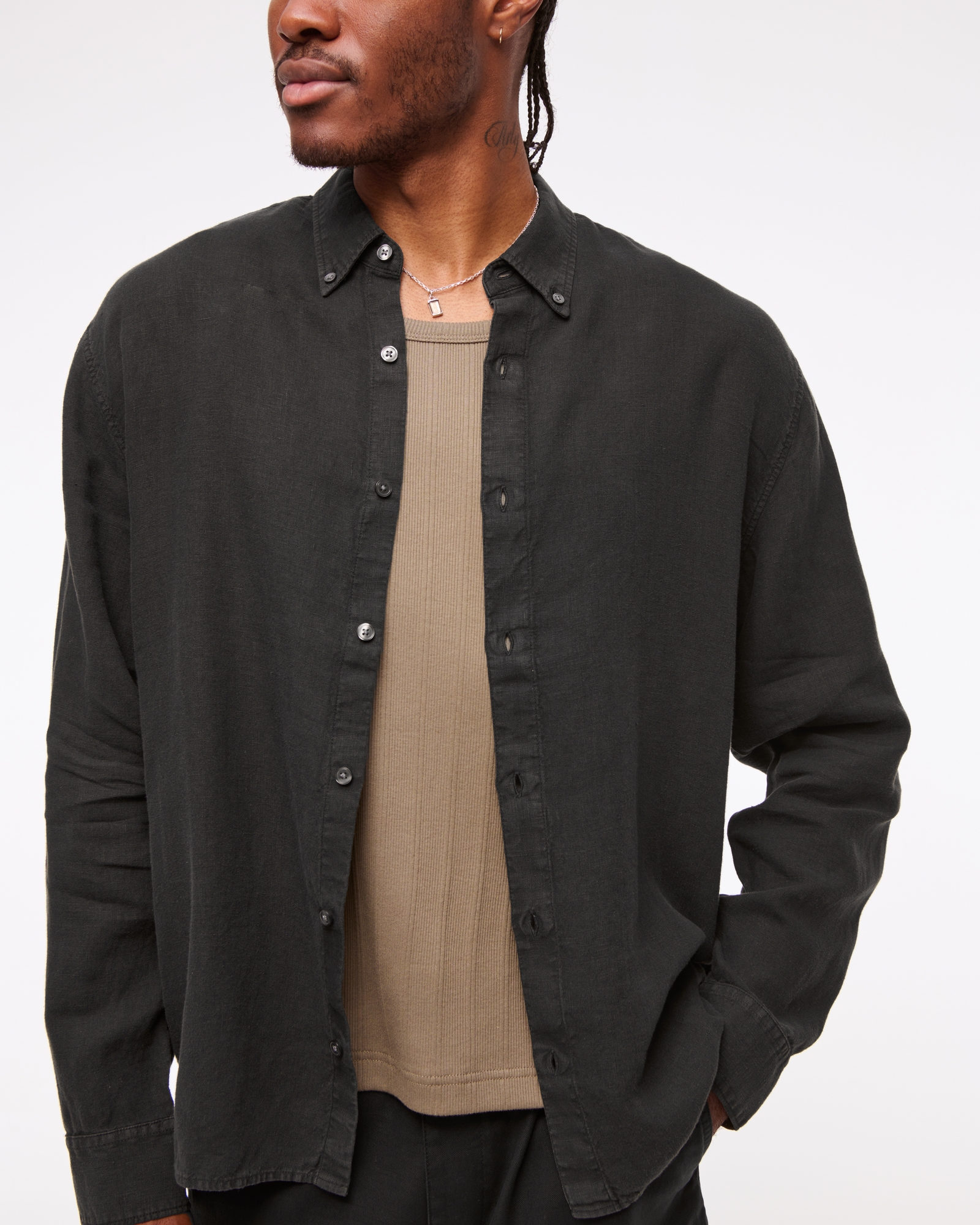 Linen Button-Up Shirt