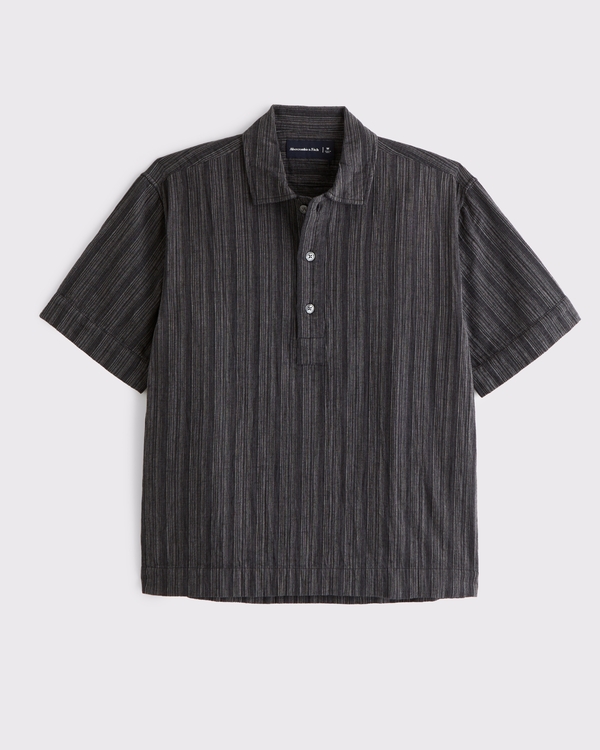 A&F Breezy Popover, Black Stripe view 1