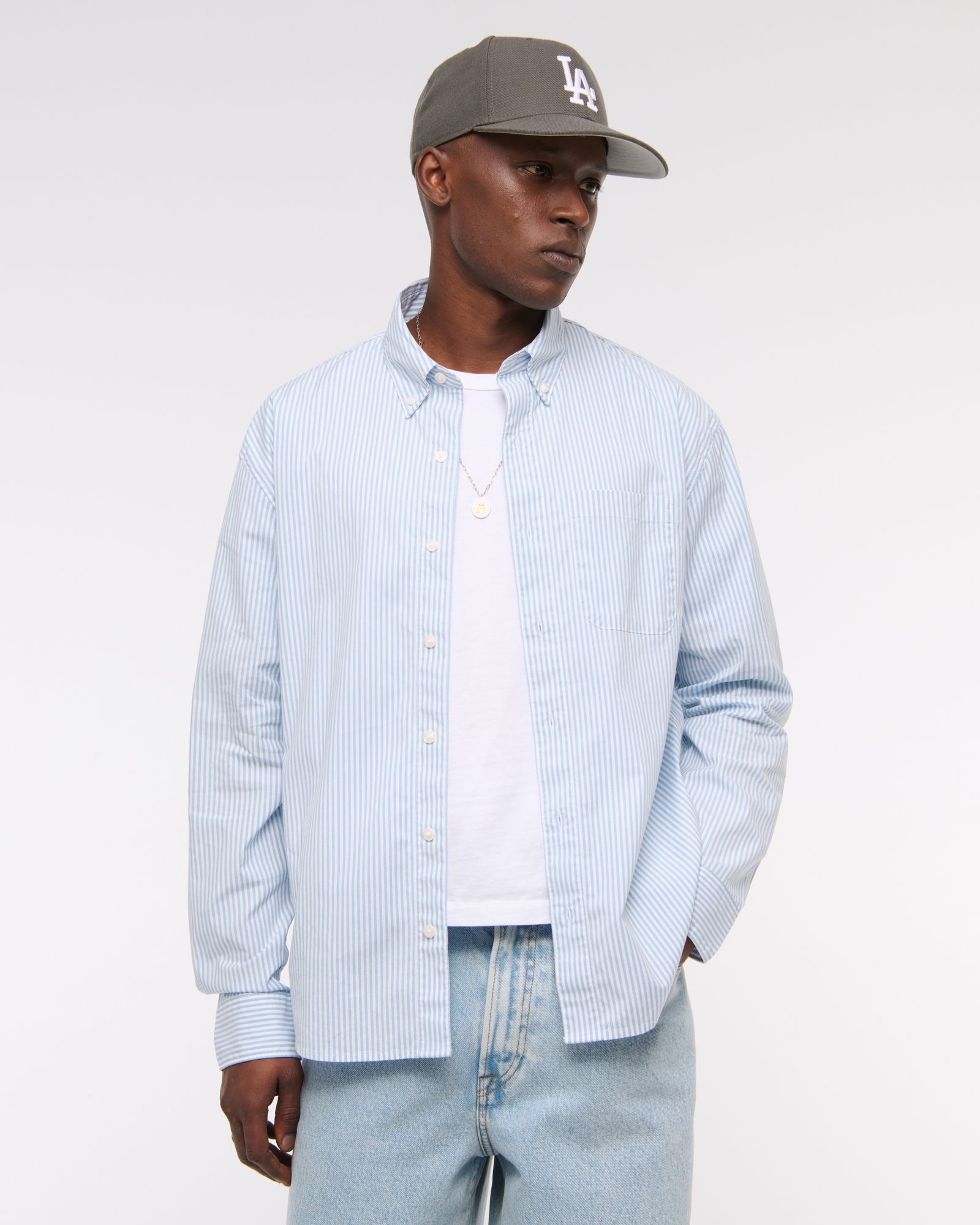 Poplin Button-Up Shirt