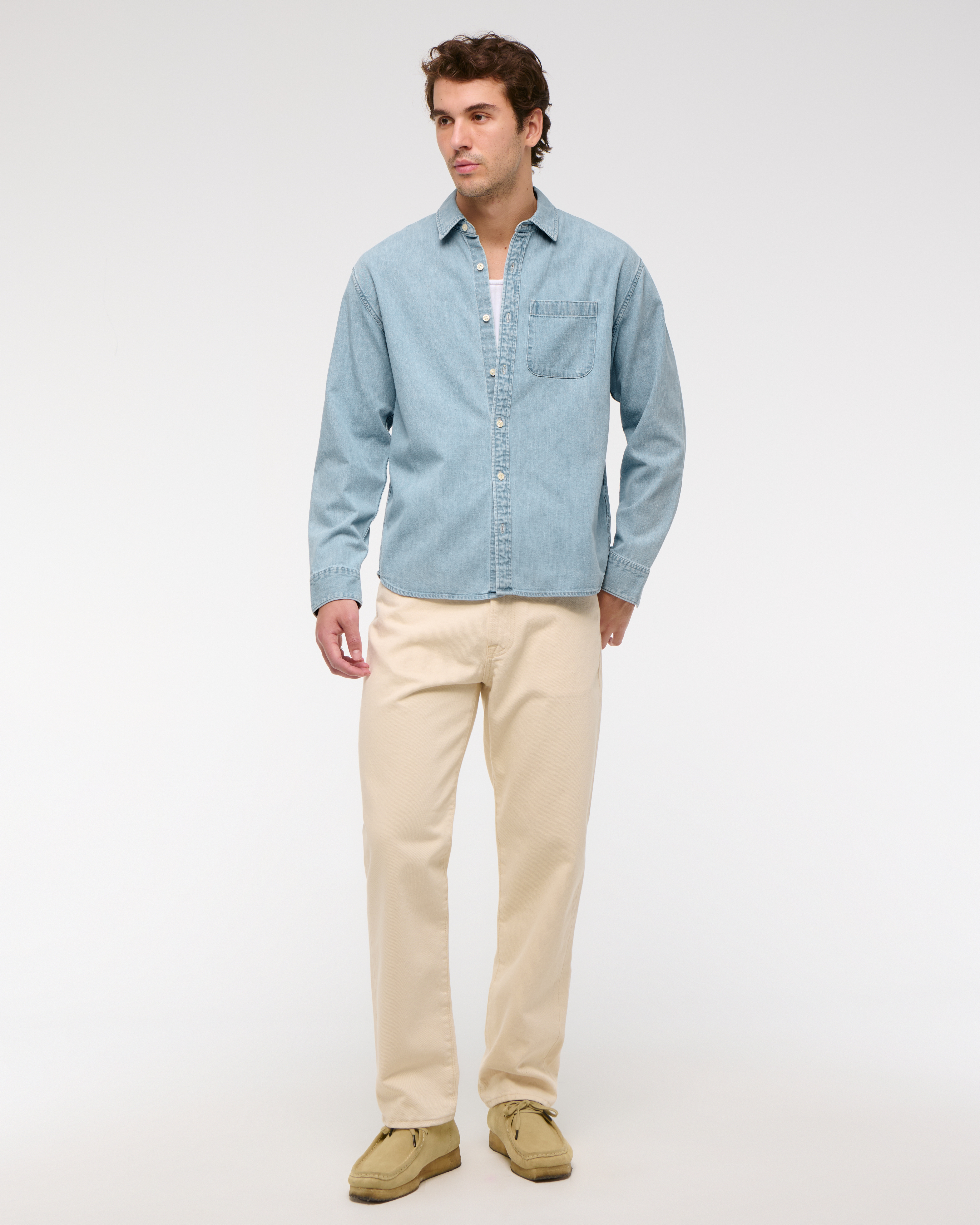 ◆Abercrombie & Fitch◆ボタンアップ デニムシャツ Men's Denim Button-Up Shirt | Men's Clearance | Abercrombie.com