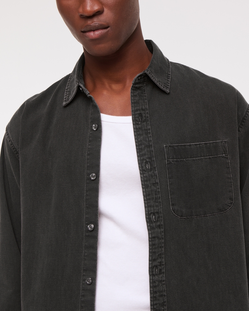 Denim Button-Up Shirt