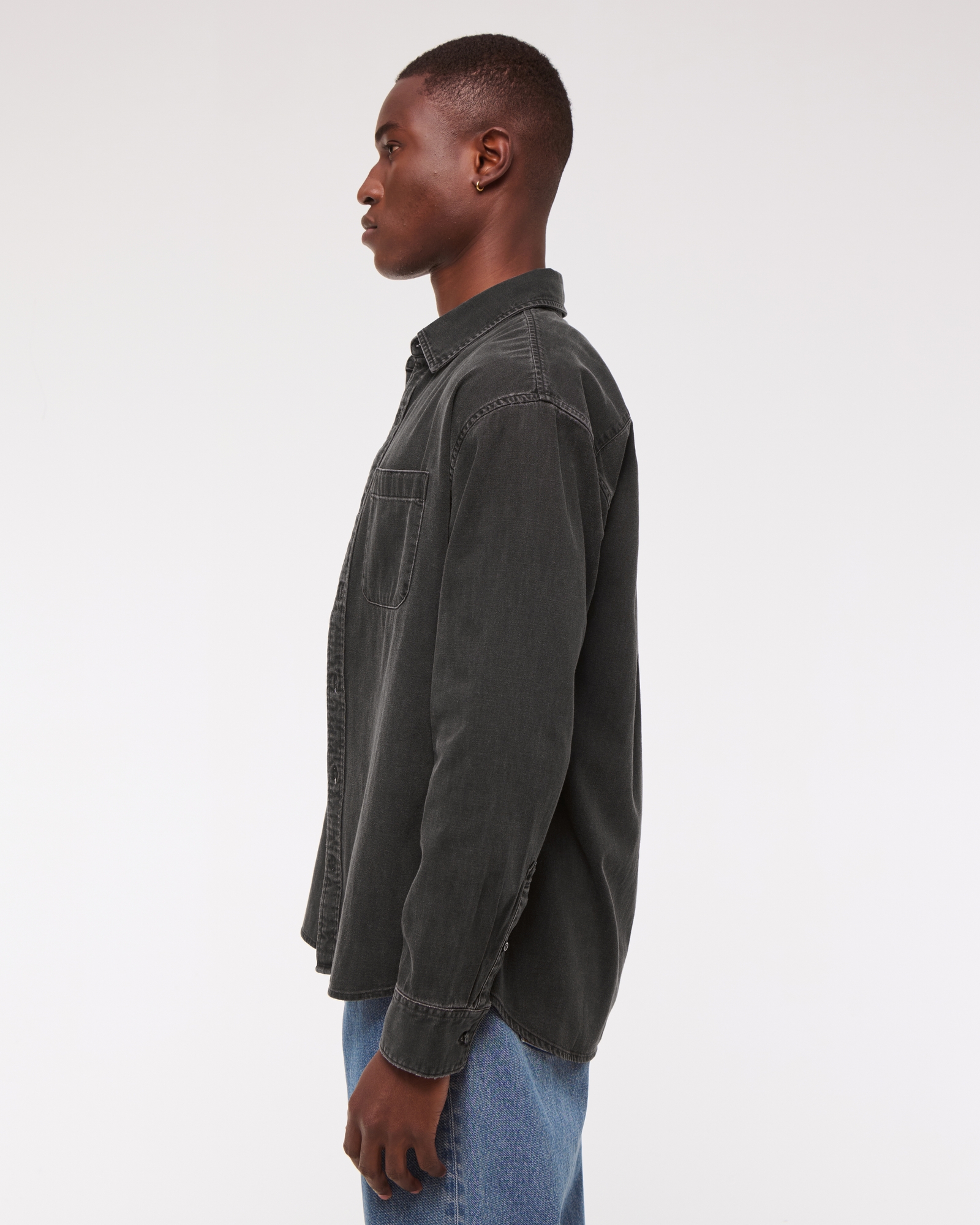 Denim Button-Up Shirt
