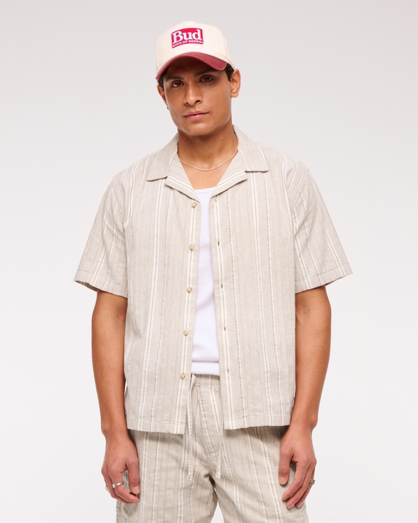 Camp Collar Summer Linen-Blend Shirt