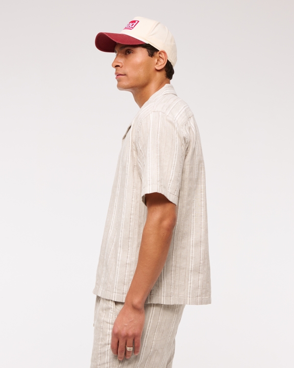 Camp Collar Summer Linen-Blend Shirt