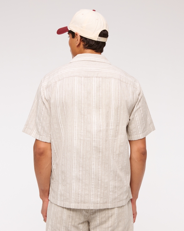 Camp Collar Summer Linen-Blend Shirt