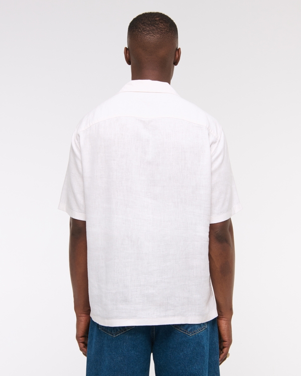 Camp Collar Summer Linen-Blend Shirt