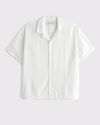 Camp Collar Summer Linen-Blend Shirt