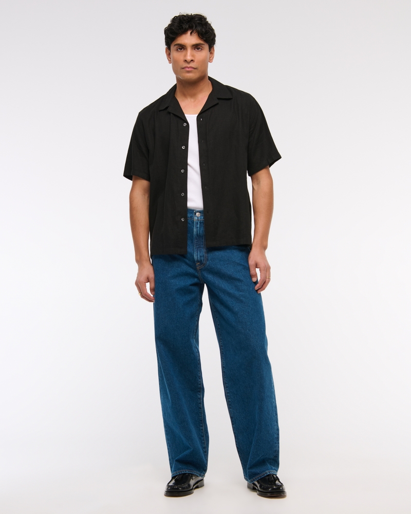 Camp Collar Summer Linen-Blend Shirt