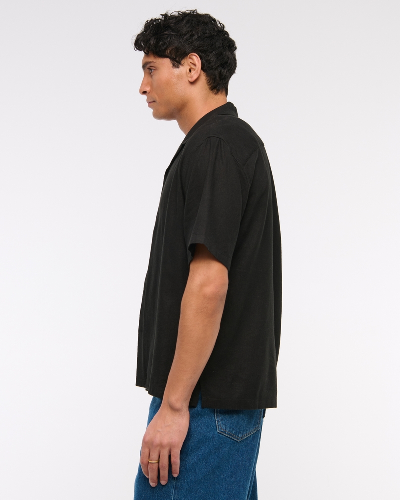 Camp Collar Summer Linen-Blend Shirt