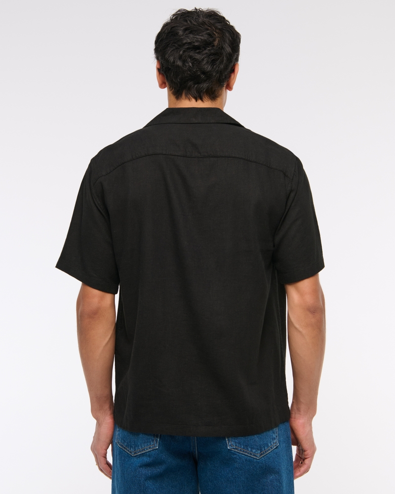 Camp Collar Summer Linen-Blend Shirt