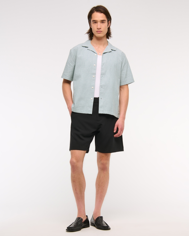 Camp Collar Summer Linen-Blend Shirt