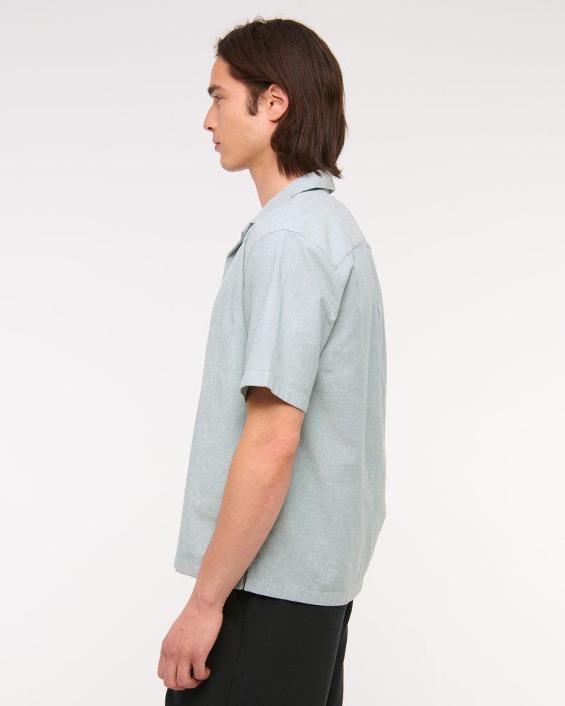 Camp Collar Summer Linen-Blend Shirt