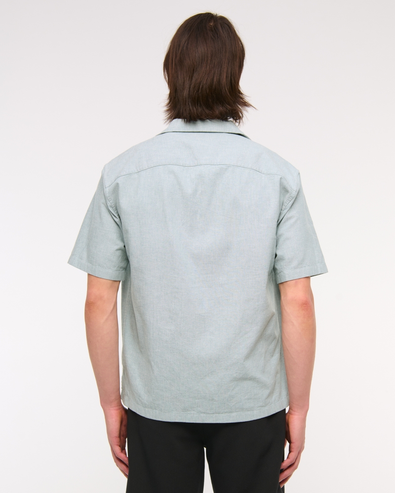 Camp Collar Summer Linen-Blend Shirt