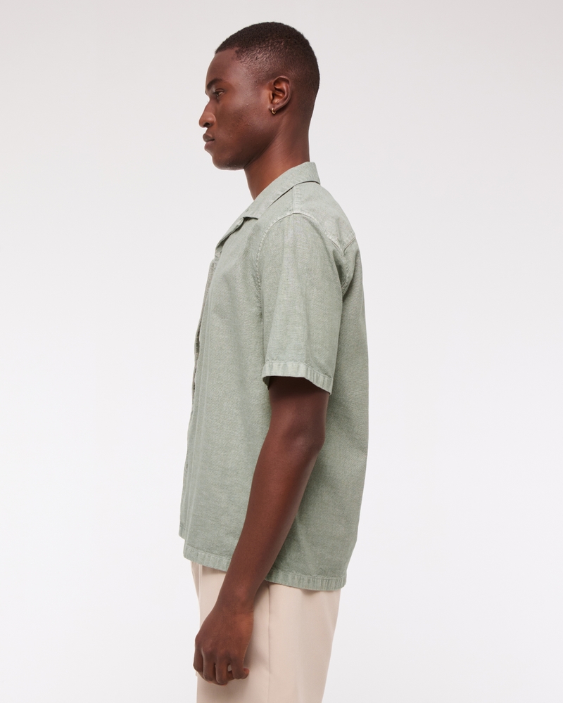 Camp Collar Summer Linen-Blend Shirt