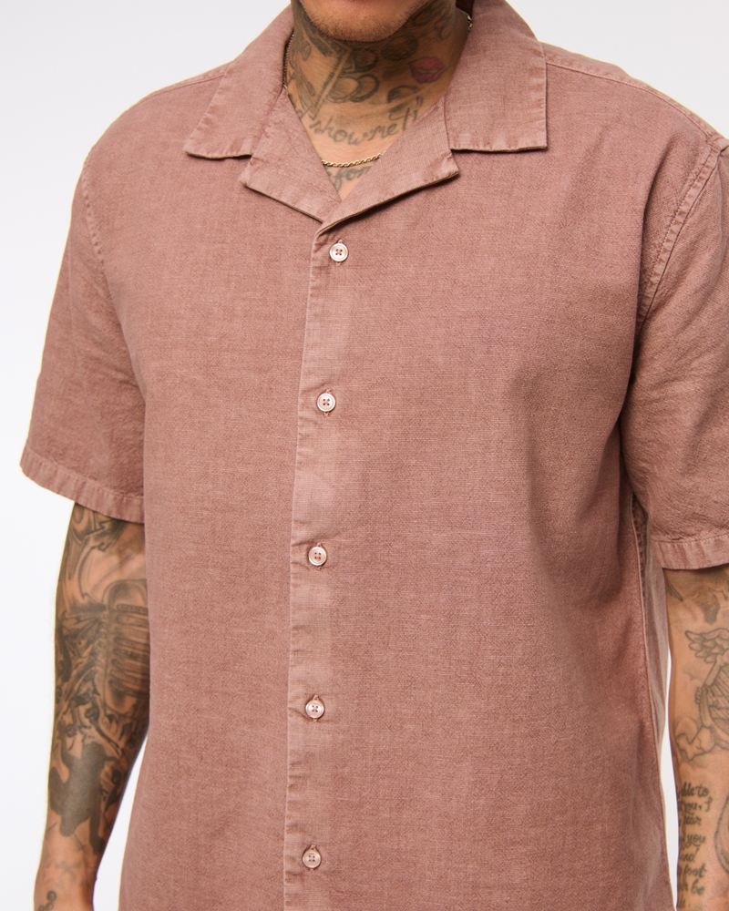 Camp Collar Summer Linen-Blend Shirt