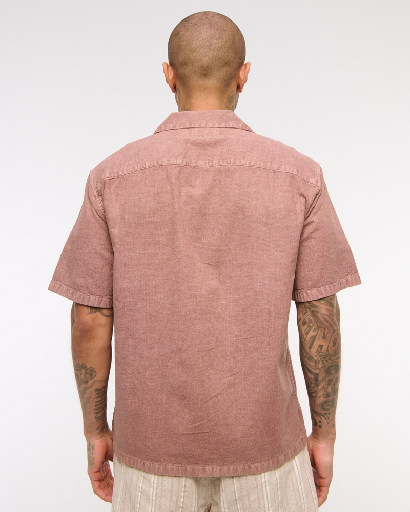 Camp Collar Summer Linen-Blend Shirt