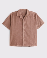 Camp Collar Summer Linen-Blend Shirt