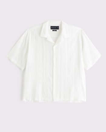 Camp Collar Button-Up Shirt