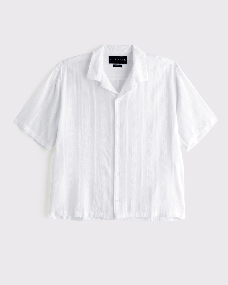 Men's Camp Collar Button-Up Shirt | Men's Tops | Abercrombie.com