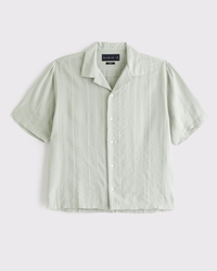 Camp Collar Button-Up Shirt