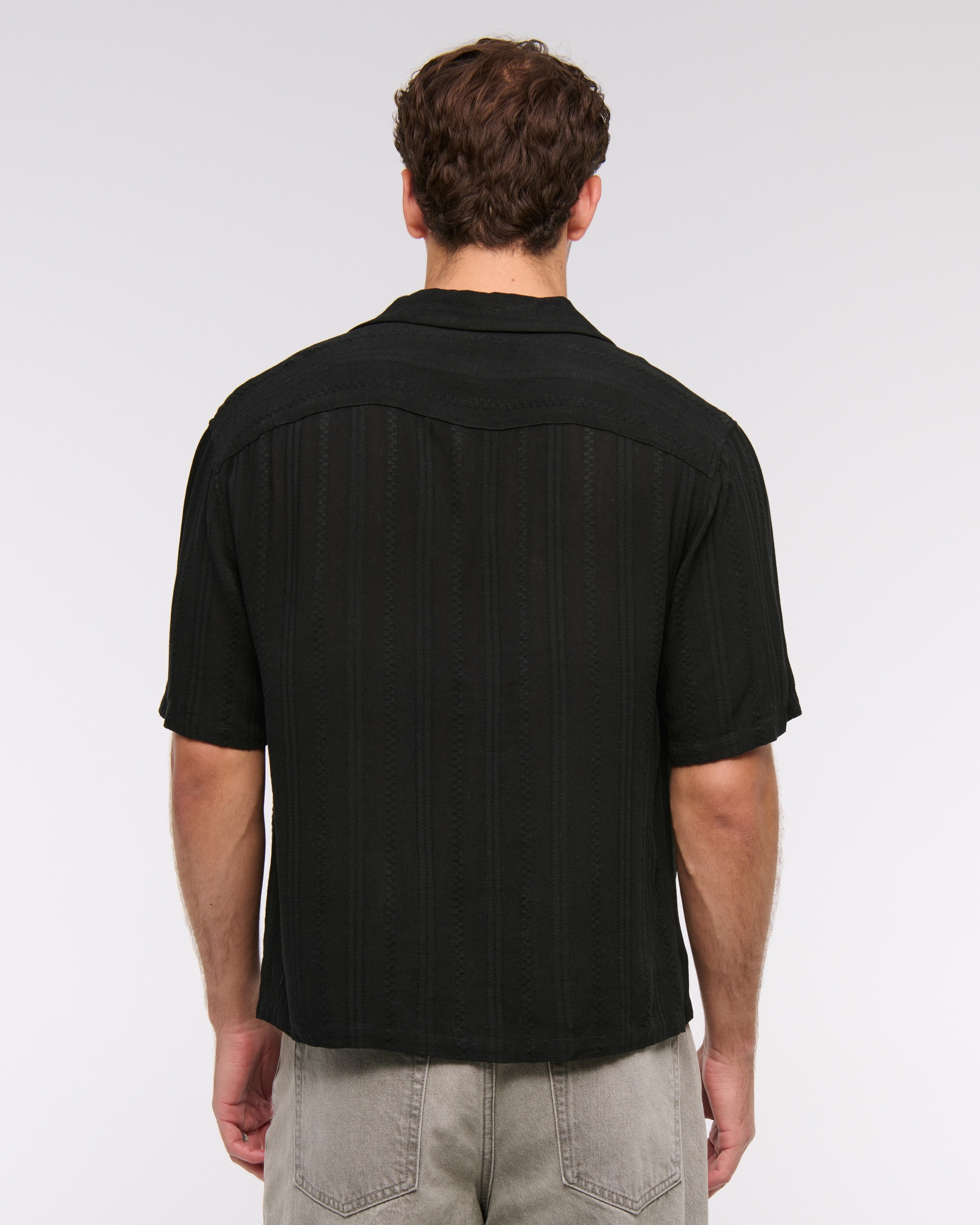 Camp Collar Button-Up Shirt