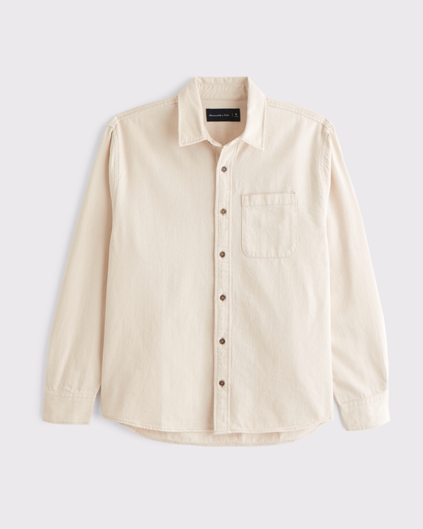 Button-Up Shirt, Cream view 1