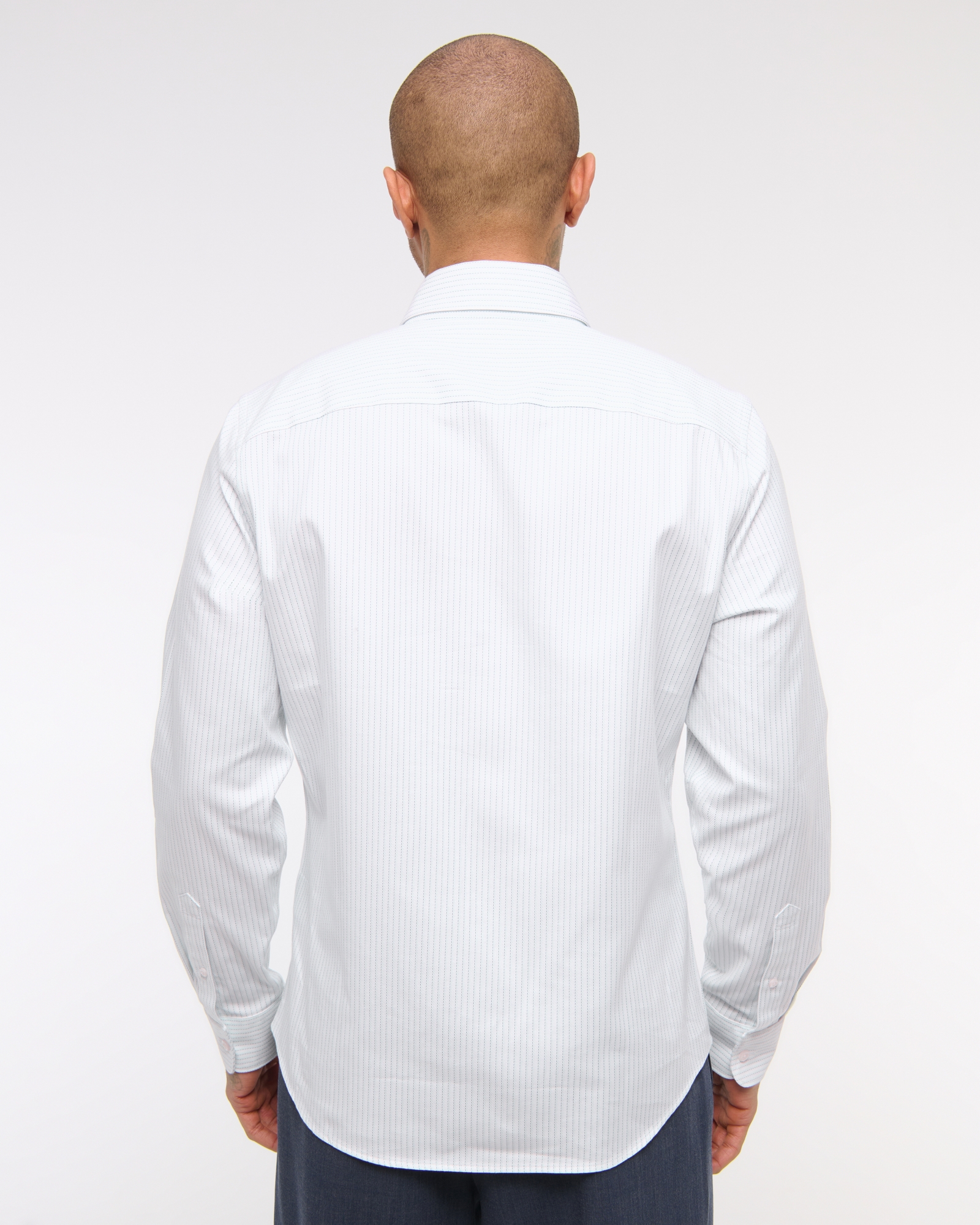 A&F Collins Slim Stretch Suiting Shirt
