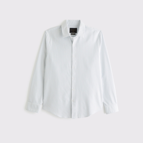 Мужские рубашки Abercrombie & Fitch A&F Collins Slim Stretch Suiting Shirt