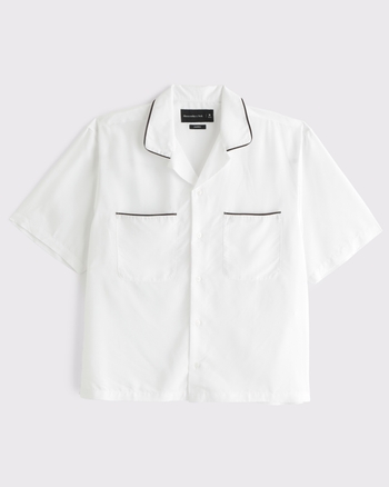 Camp Collar Cupro Shirt from Abercrombie & Fitch - $26.97