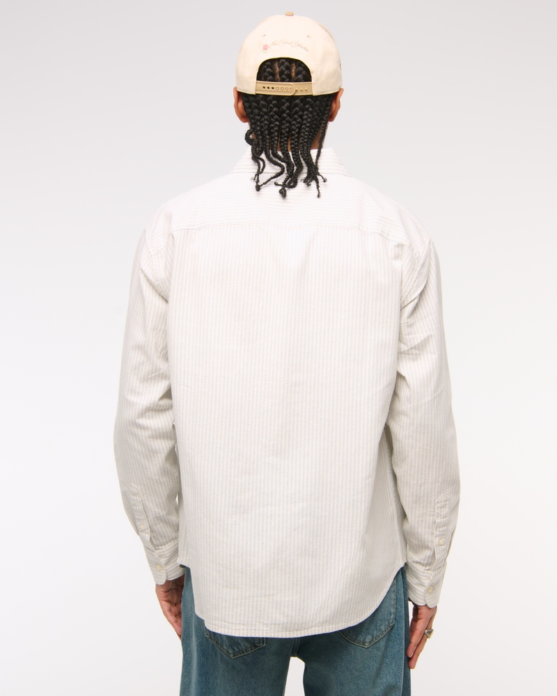 Summer Linen-Blend Button-Up Shirt