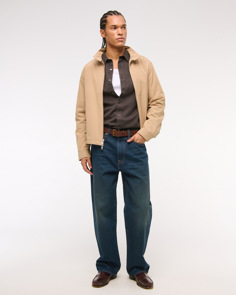 Long-Sleeve Garment Dye Button-Up Shirt