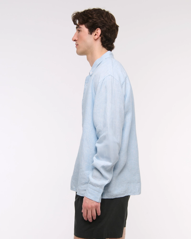 Linen Button-Up Shirt