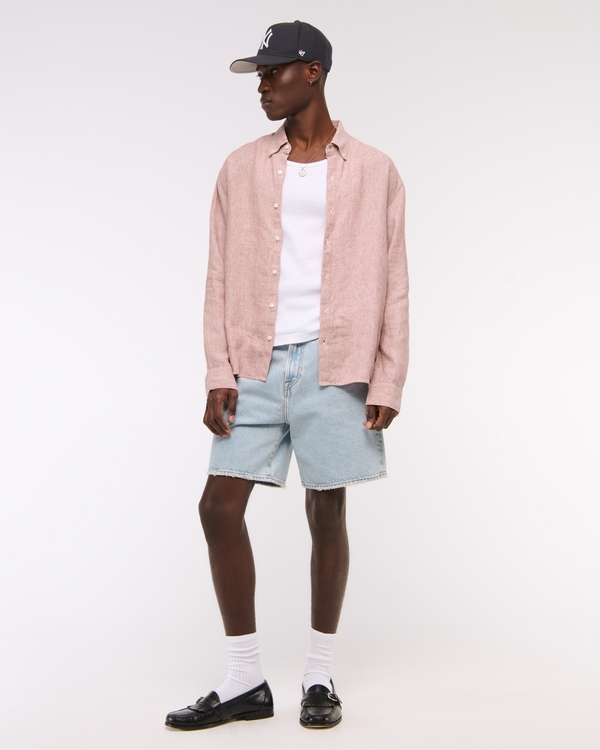 100% Linen Button-Up Shirt