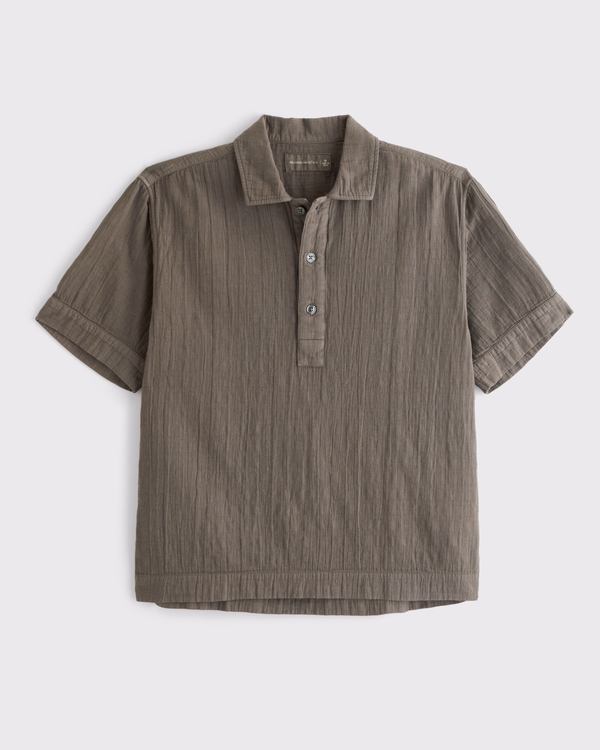 A&F Breezy Popover, Brown view 1