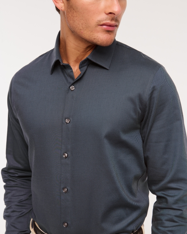 A&F Collins Slim Stretch Suiting Shirt