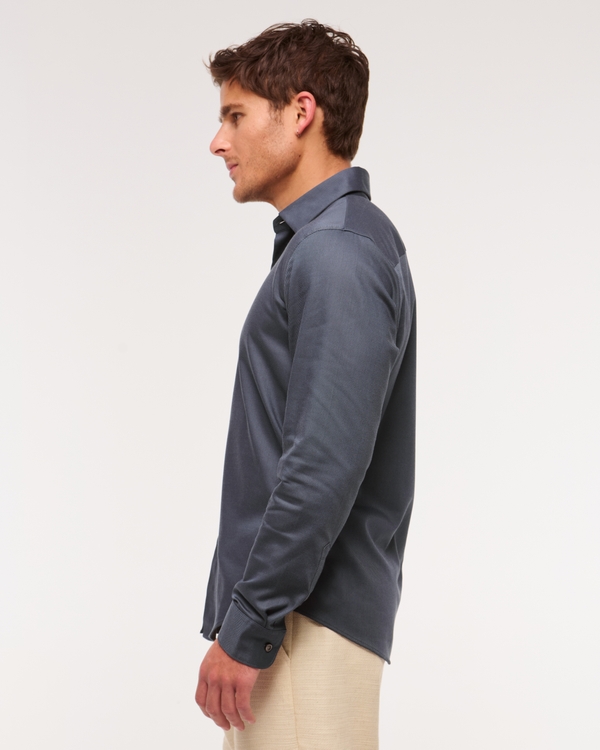 A&F Collins Slim Stretch Suiting Shirt