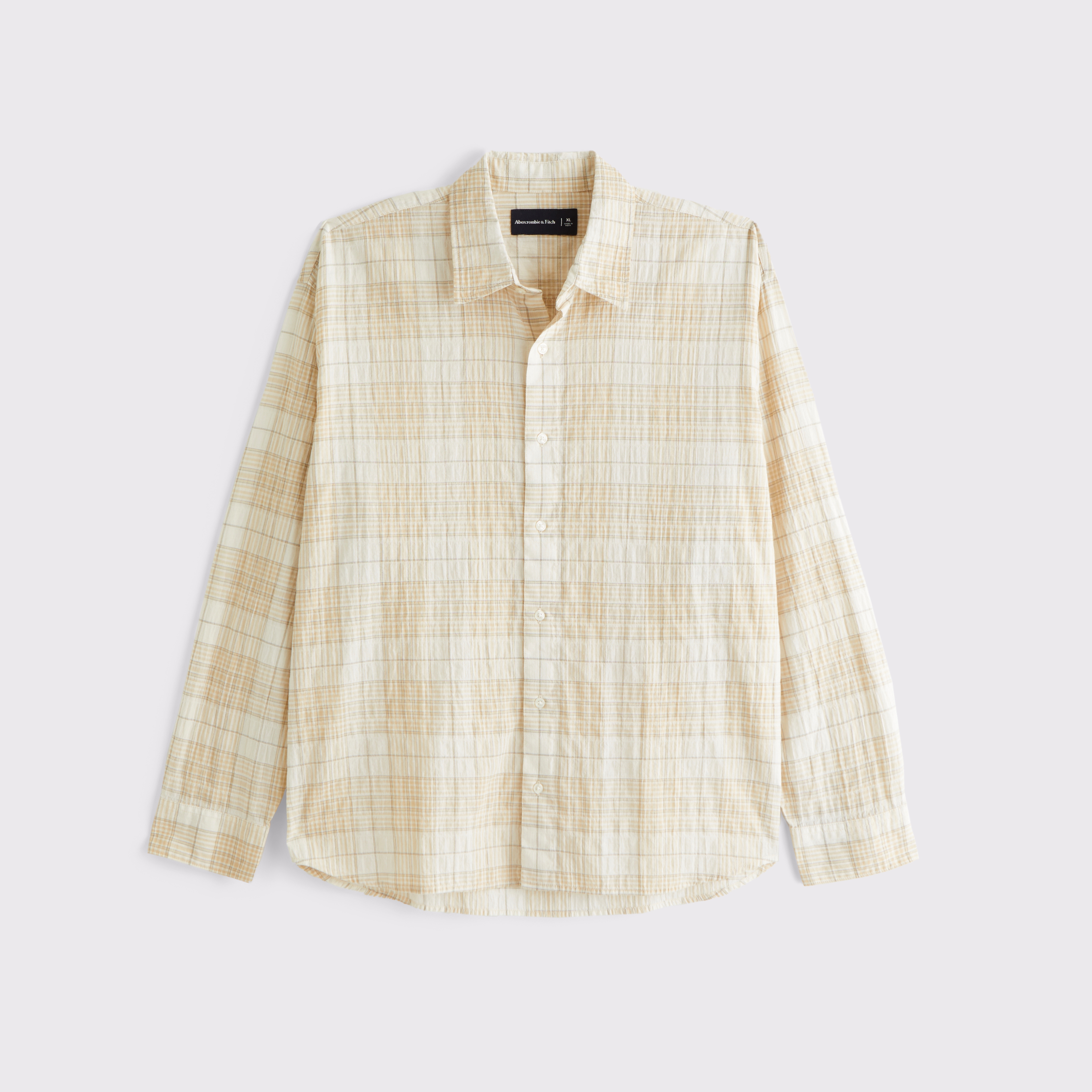 Men's Lightweight Crinkle Button-Up Shirt | Men's Tops Men's Lightweight Crinkle Button-Up Shirt | Men's Tops