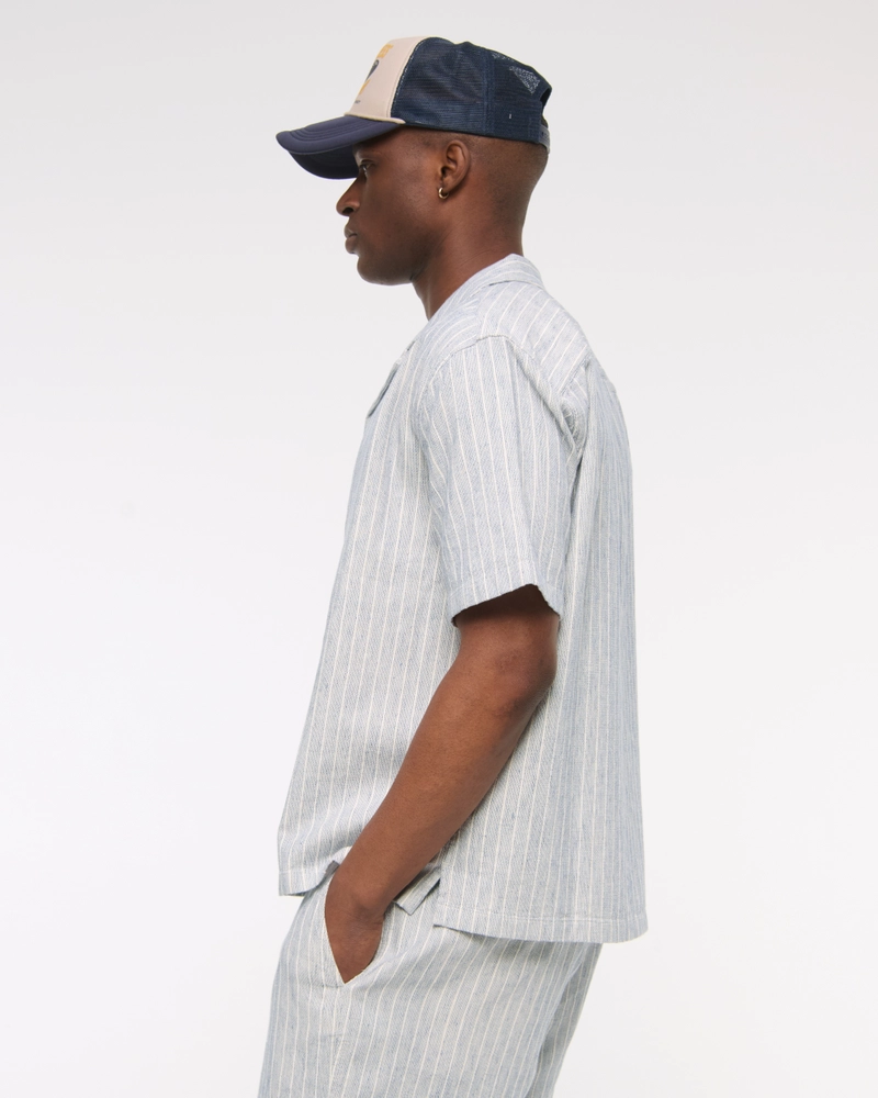 Camp Collar Summer Linen-Blend Shirt