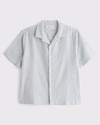 Camp Collar Summer Linen-Blend Shirt